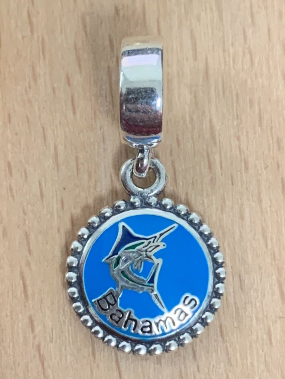 Pandora Bahamas Exclusive Blue Marlin Dangle Charm, S925 Silver Bracelets